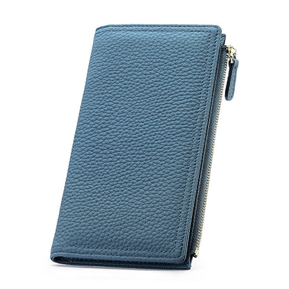 Women's Cowhide Anti-magnetic Anti-theft Long Wallet